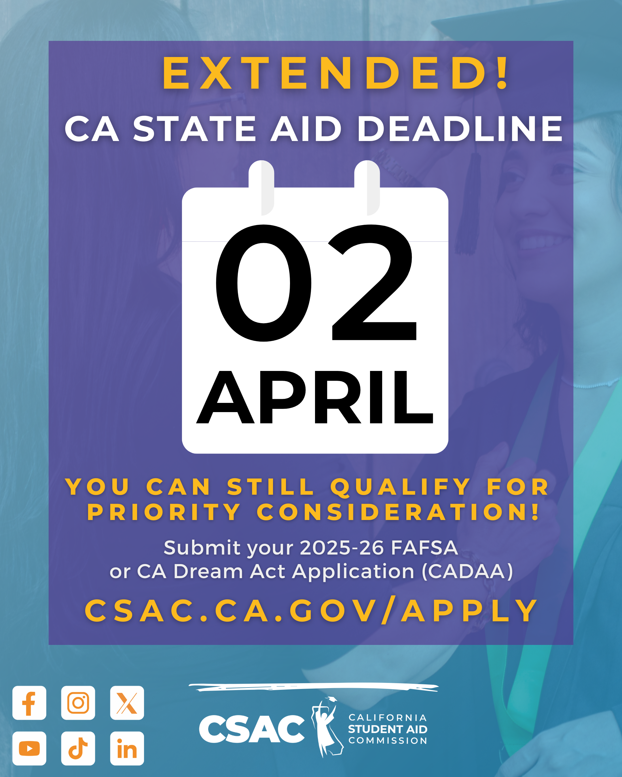 April 2nd Deadline - CSAC