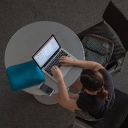 Student with laptop